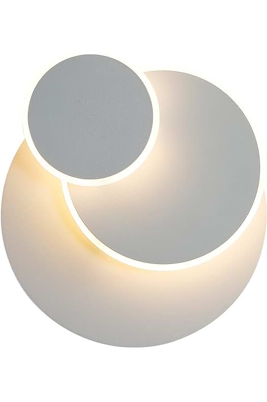 Aplique de Pared LED Giratorio, Iluminación Moderna para Dormitorio, Sala, Pasillo - Blanco Cálido