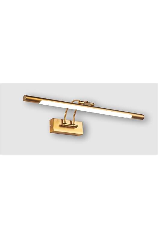 Aplique LED de pared giratorio y articulado con luz cálida en tono bronce envejecido.