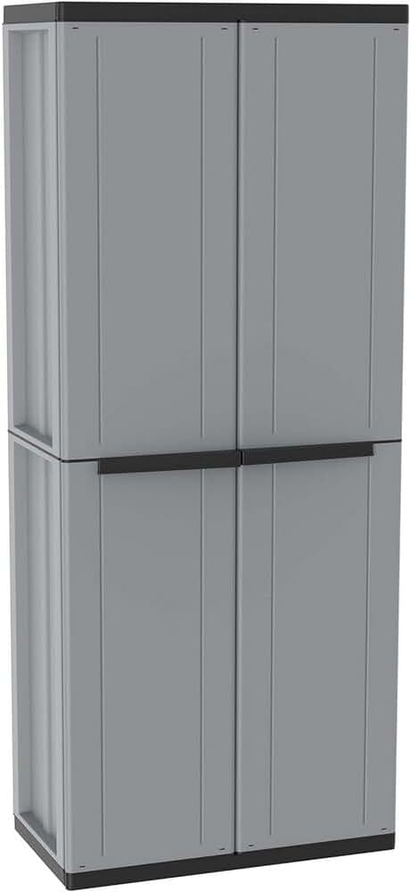 Armario Escobero Terry Jline 368 - Organizador Vertical con 4 Estantes, 68x37,5x163,5 cm.