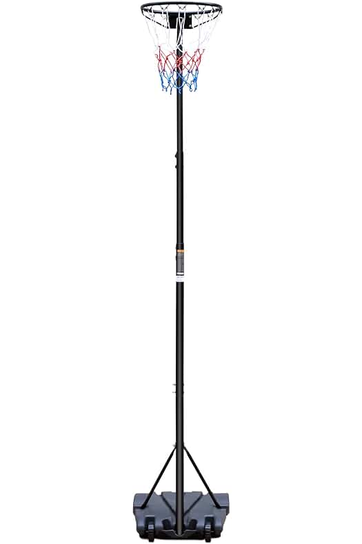 Aro de netball ajustable de 10 ft para jóvenes, perfecto para jugar al aire libre.