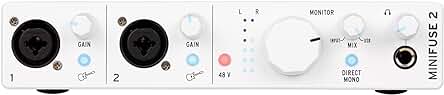 Arturia MiniFuse 2 - Interfaz USB de audio y MIDI para grabación y producción musical.