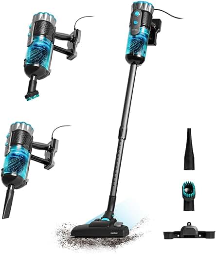 Aspirador Escoba Conga Popstar 600: Potente tecnología ciclónica sin bolsa y cabezal 360º.