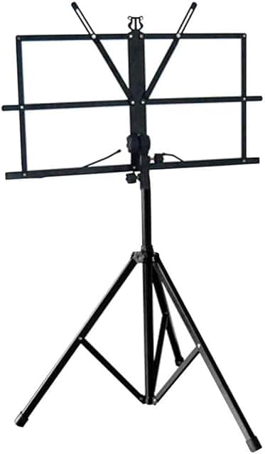 Atril metálico plegable para partituras de música - Soporte portátil y ajustable.