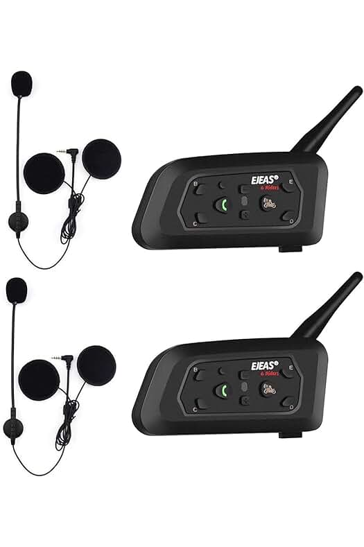 Auriculares Bluetooth para casco de motocicleta con intercomunicador de largo alcance.