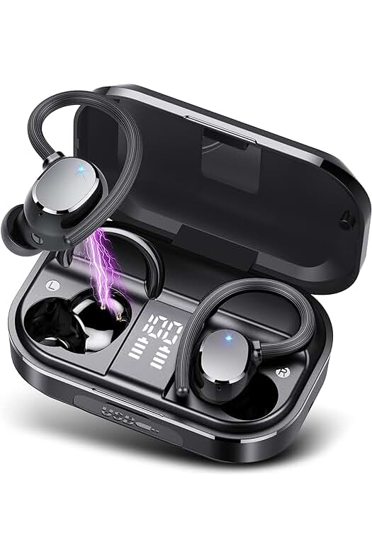 Auriculares Deportivos Inalámbricos POMUIC: Bluetooth 5.3, Cancelación de Ruido, IPX7 Impermeable, 120H de Reproducción