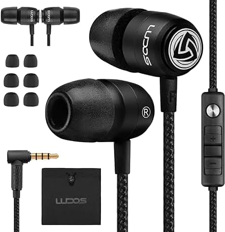 Auriculares In Ear Ludos Clamor 2 Pro con Cable y Micrófono, Garantía de 5 años
