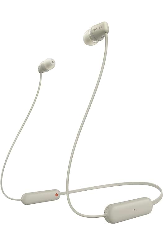 Auriculares inalámbricos Sony WI-C100 - Duración de batería de 25 horas y micrófono incorporado.