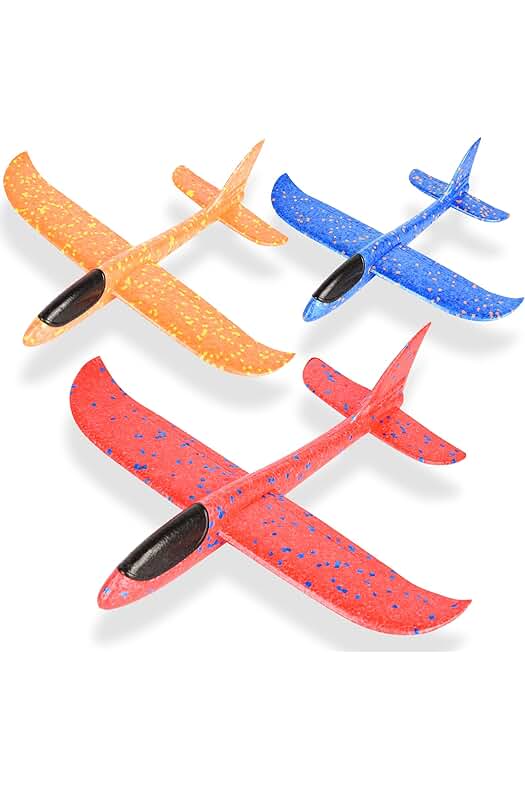Avión Planeador de Espuma Ulikey - Juguete Deportivo para Volar al Aire Libre (3 Piezas)