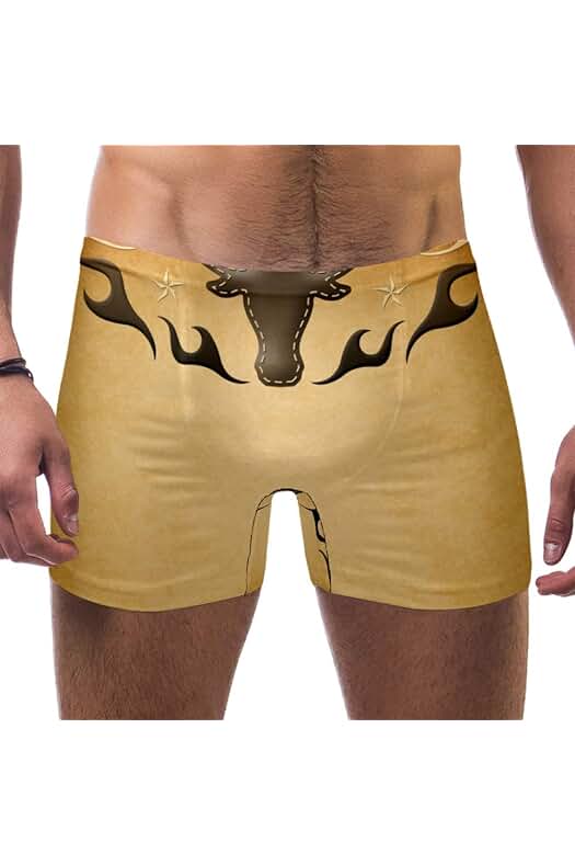 Bañador tipo bóxer para hombre - Diseño vintage de Rodeo Longhorn Bull de LORVIES.