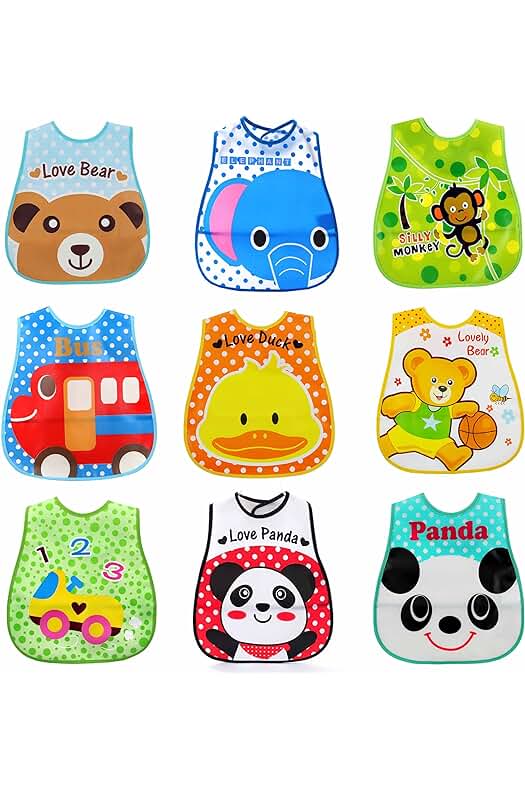 Baberos impermeables para bebé: mantén a tu hijo seco y limpio durante las comidas.