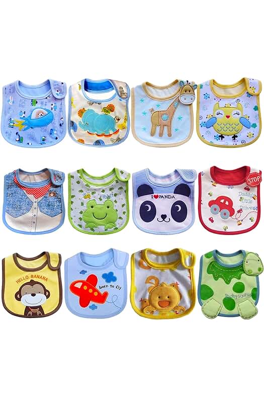 Baberos impermeables para bebés recién nacidos y niños unisex: SLOSH 12 unidades.