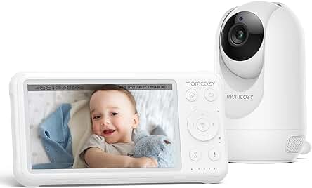 Babyphone con cámara HD 1080P, visión nocturna y alcance de 960 pies