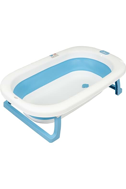 Bañera plegable bebé con patas antideslizantes y fácil de guardar - Modelo Bathy Azul