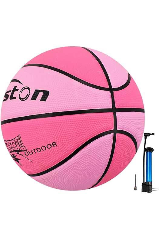 Balón de baloncesto juvenil tamaño 5, ideal para entrenamiento y uso en interiores y exteriores.