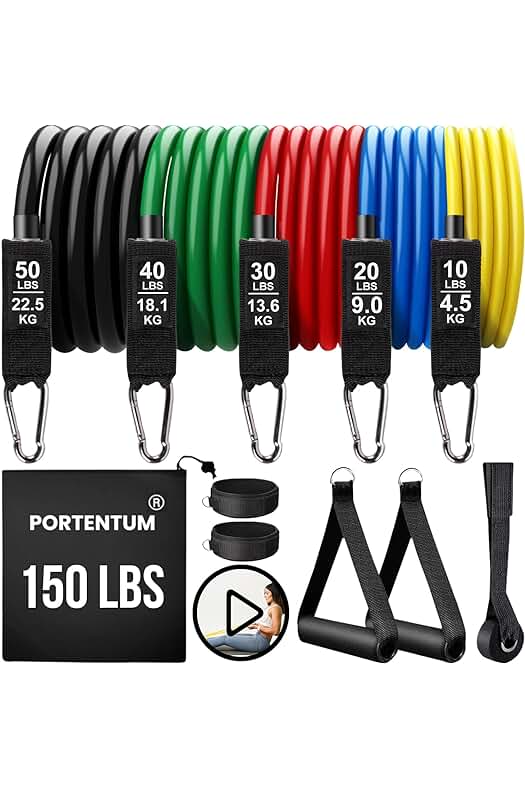 Bandas elásticas de resistencia para entrenamiento de fuerza y tonificación muscular.