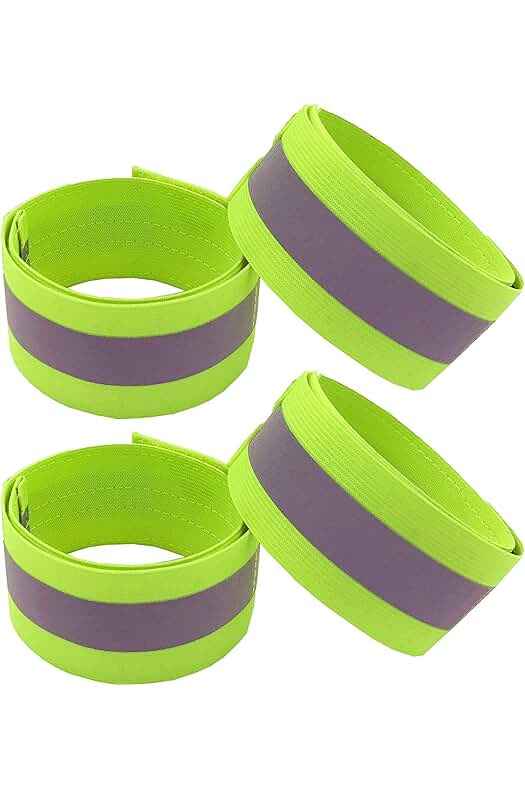 Bandas Reflectantes de Alta Visibilidad para Correr, Ciclismo y Actividades al Aire Libre.