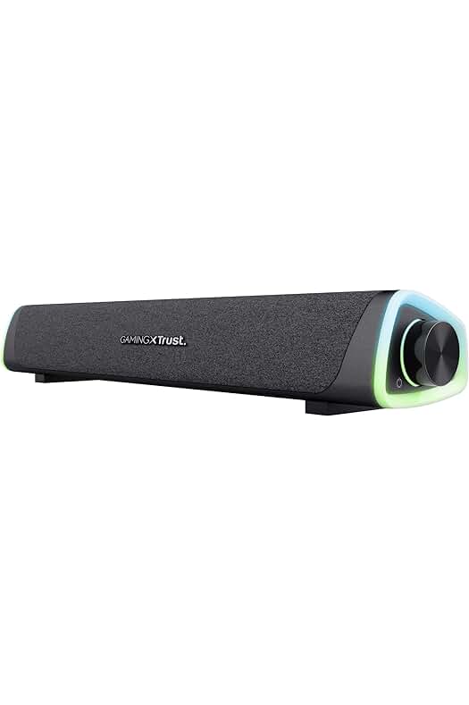 Barra de Sonido Trust Gaming 24482 GXT 620 Axon con Iluminación RGB - Potente y Versátil.