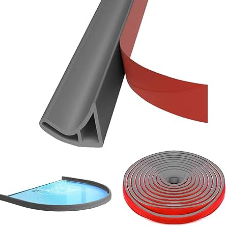 Barrera de Agua para Ducha de Silicona, Fácil Instalación y Protección contra Salpicaduras