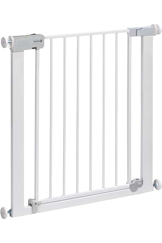 Barrera de seguridad para niños con cierre automático y extensible hasta 136 cm.