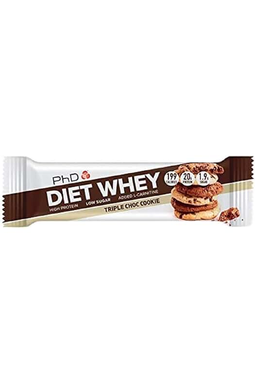 Barritas de proteínas con sabor a triple chocolate para una dieta alta en proteínas.