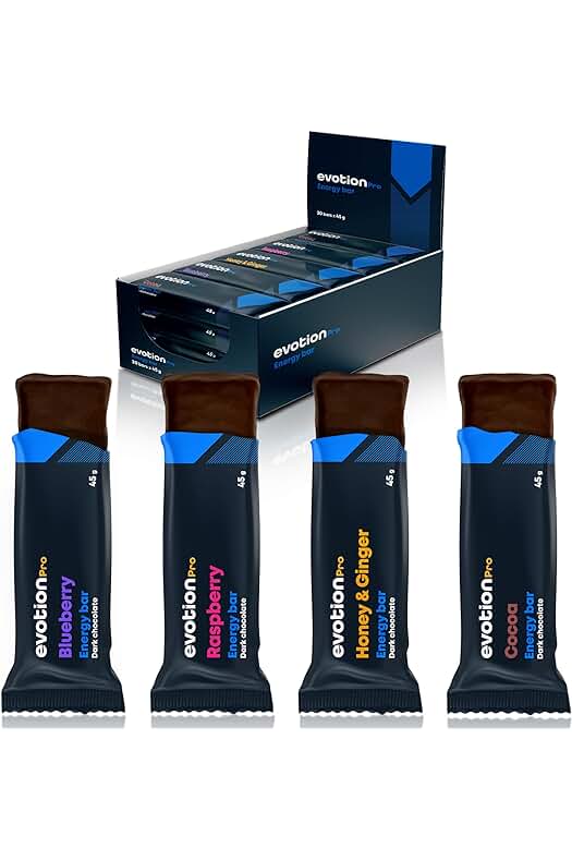 Barritas energéticas EVOTION PRO - Ideal para ciclismo, running y con 4g de proteína por barra