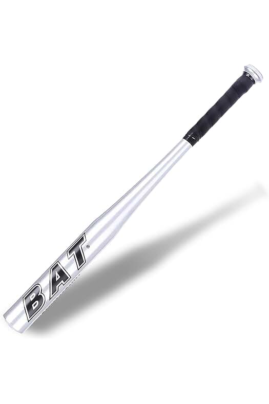 Bate de béisbol de aluminio de 82 cm con agarre antideslizante para un mayor control.