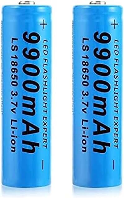 Batería de Litio recargable de 9900mAh con botón para linterna LED y dispositivos electrónicos
