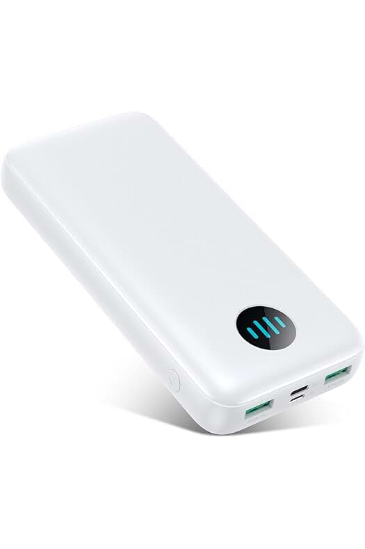 Batería Externa de Gran Capacidad de 26800mAh para Carga Rápida en Blanco