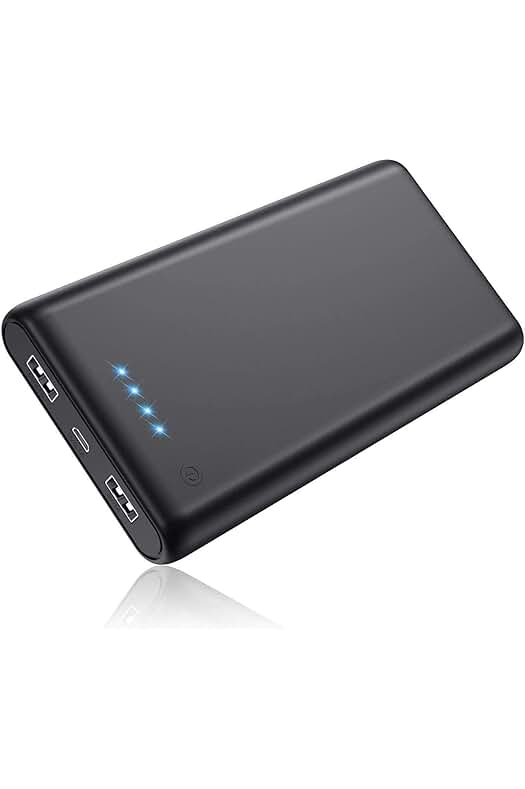 Batería Externa Móvil de Alta Capacidad 26800mAh con Pantalla LED y 2 Puertos USB de Carga Rápida.