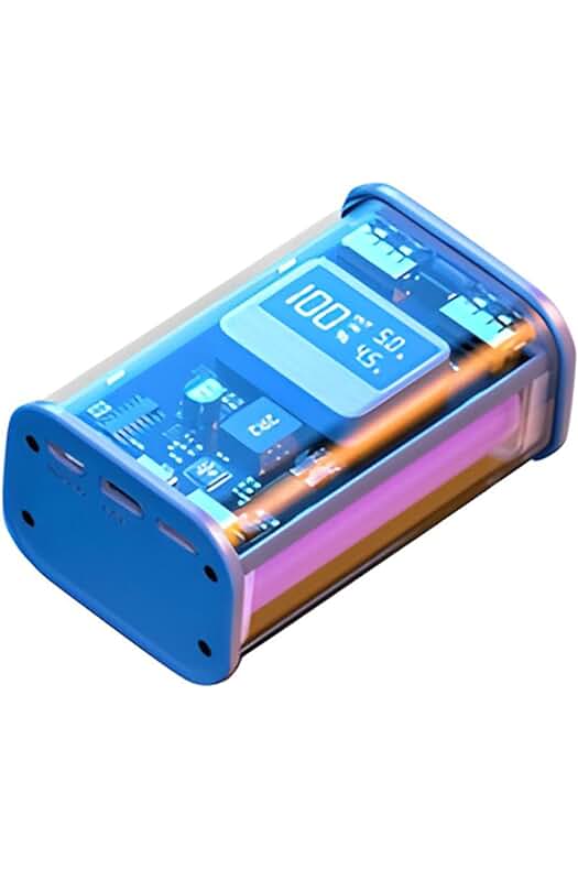 Batería portátil de alta capacidad para dispositivos móviles | Power Bank recargable | Azul