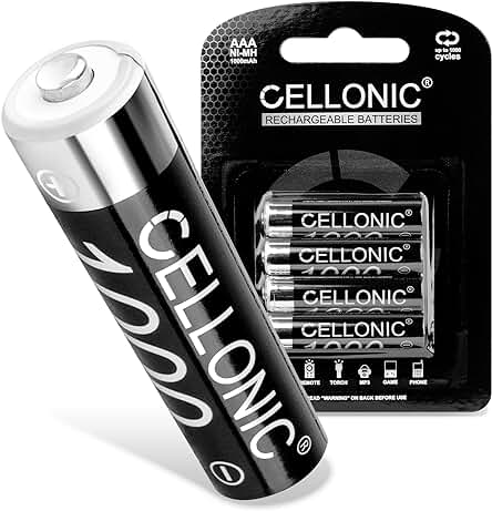 Baterías AAA recargables Cellonic® - 1000mAh - Larga duración - 4 pilas incluidas