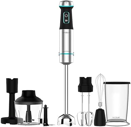 Batidora de mano Cecotec Power TitanBlack 1200 XL - Potente y versátil.