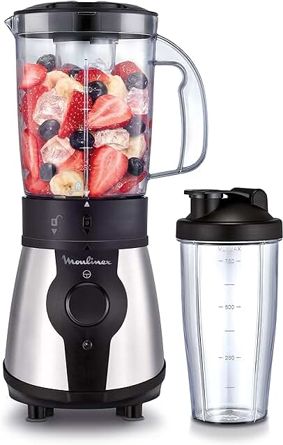 Batidora de vaso Moulinex Blend&Go LM1B1D - Potente y práctica, ideal para smoothies