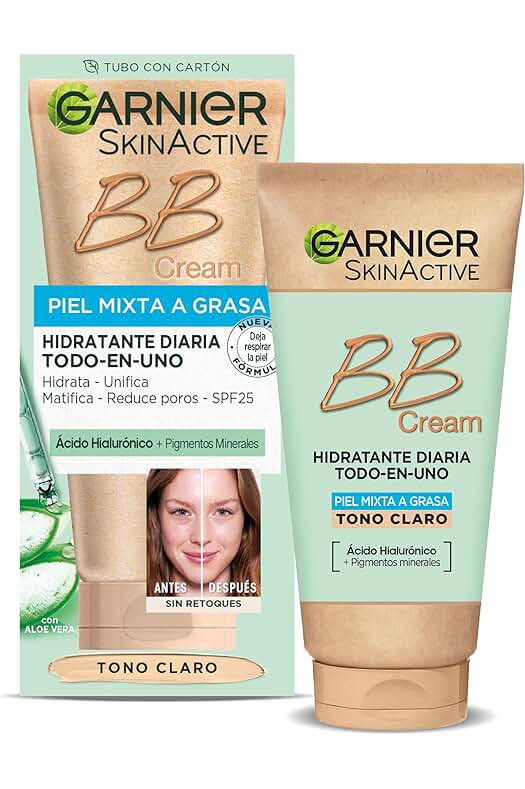 BB Cream Garnier Skin Active - Hidratación, unificación y corrección para piel mixta