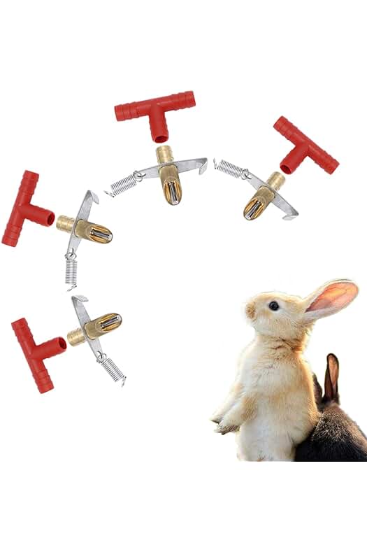 Bebedero automático para conejo: Juego de bebederos de pezón Hapivida para roedores y aves.