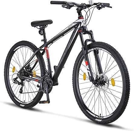 Bicicleta de montaña de aluminio Licorne Bike Diamond Premium - Cambio de 21 velocidades y freno de disco.