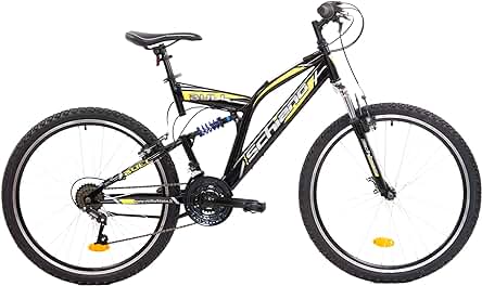 Bicicleta de montaña F.lli Schiano Bull, 26 pulgadas, negro-amarillo, tamaño L.