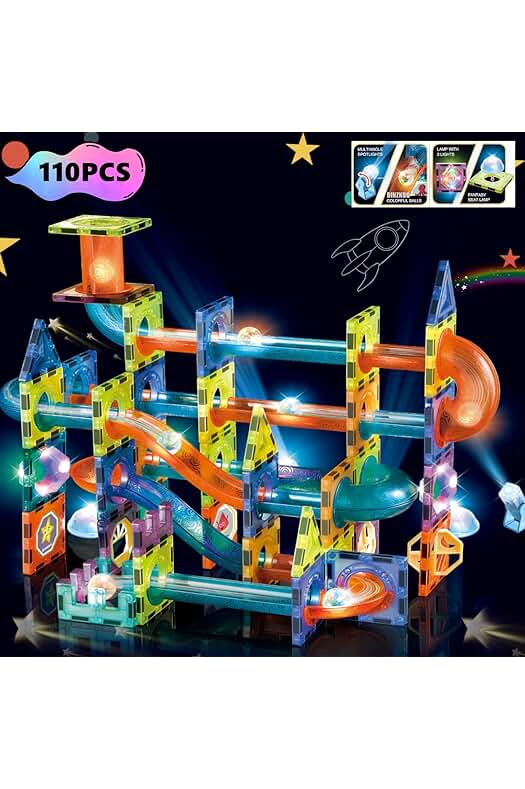 Bloques Magnéticos: Juegos Educativos Creativos para Niños y Niñas, Regalo de Construcción (110 Piezas)