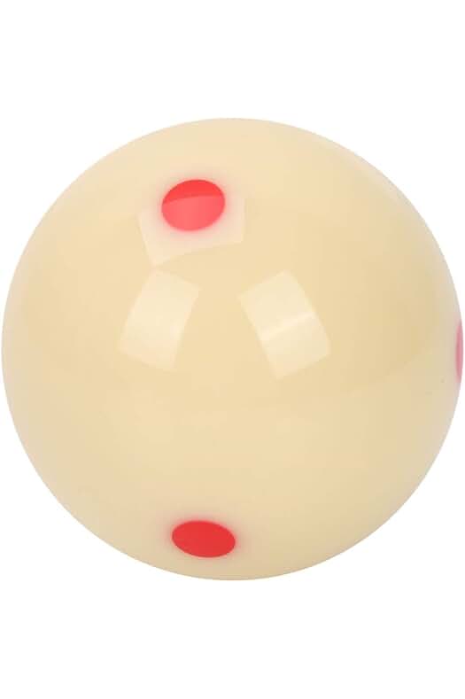 Bola de entrenamiento de billar de resina blanca de 5,72 cm con puntos rojos para adultos y niños.