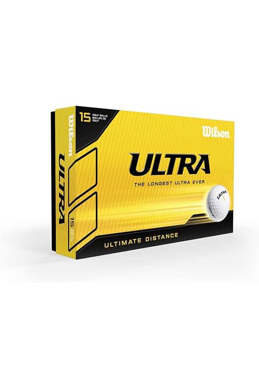 Bolas de golf Wilson Ultra para mayor distancia y rendimiento (15 unidades)