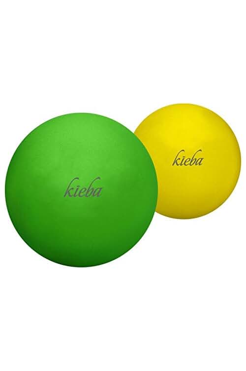 Bolas de lacrosse Kieba para masaje miofascial: juego de 2 bolas firmes para terapia muscular.