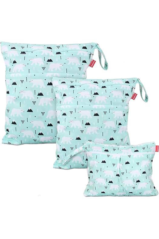 Bolsa de Cambio de Pañal Impermeable y Práctica para Bebés, 3 Piezas