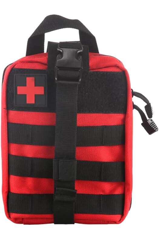 Bolsa de Primeros Auxilios Táctica para Emergencias Médicas (Rojo)