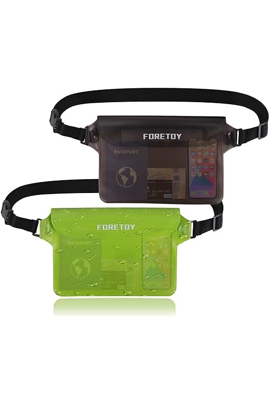 Bolsa impermeable acuática: Mantén tus pertenencias secas con esta riñonera impermeable de alta calidad.