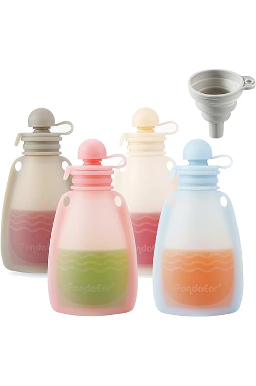 Bolsas de Silicona Reutilizables para Alimentos de Bebés - Prácticas y Ecológicas.