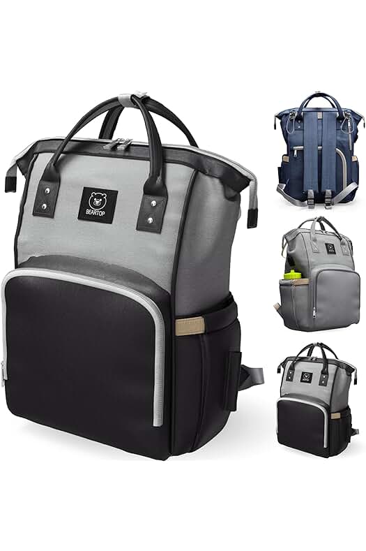 Bolso carro bebé con cambiador y compartimentos aislados para pañales y biberones | moderno.