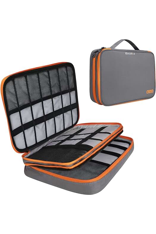 Bolso de viaje para accesorios electrónicos: práctico organizador de cables y dispositivos.