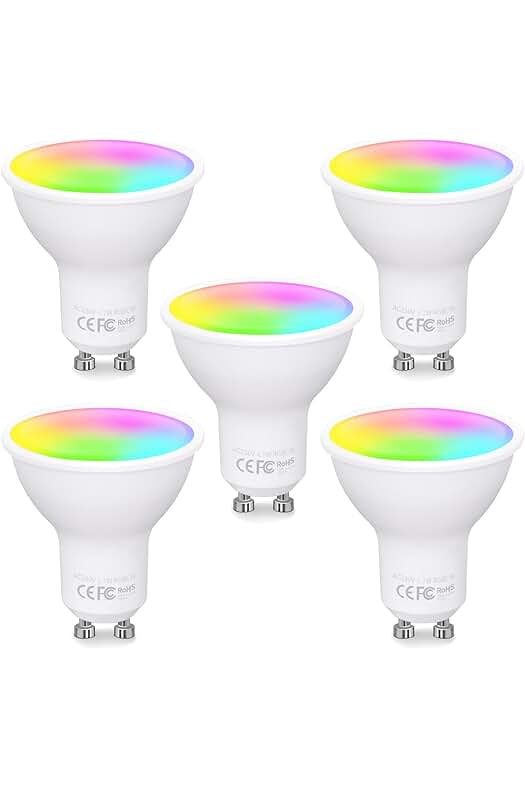 Bombilla Inteligente Alexa GU10 | Control de Voz | Luces Cálidas/Frías & RGB Ajustable