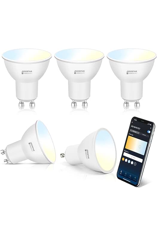 Bombilla Inteligente LED GU10 SL2: Regulable, Compatible con Alexa/Google Home (Paquete de 5)