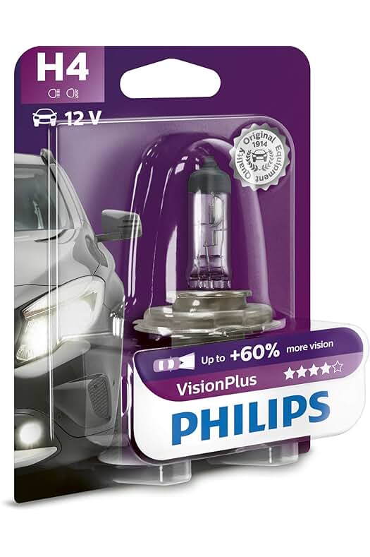 Bombilla Philips Visionplus 12342VPB1 - Mejora la visibilidad y seguridad en la carretera.